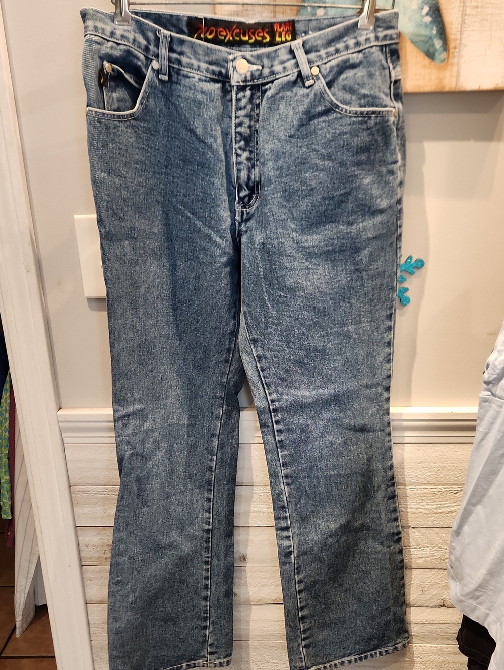 EUC Vintage No Excuses Women's Sz 11/12 Flared Leg Denim Jeans 100% Cotton